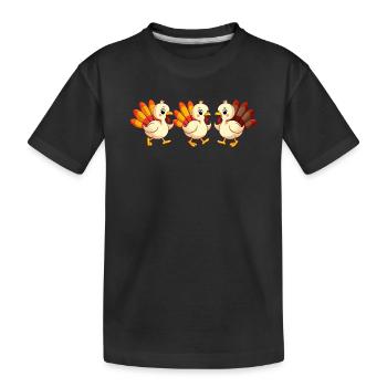 Thanksgiving Truthahn Baby - Kinder Premium Bio T-Shirt - Schwarz - Vorne