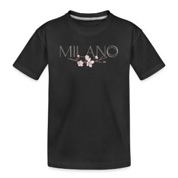 MILANO – Blossom Chic - Kids' Premium Organic T-Shirt - black - Front