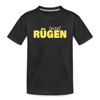 INSEL RÜGEN - Kinder Premium Bio T-Shirt - Schwarz - Vorne