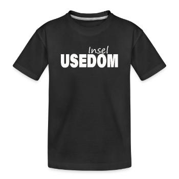 USEDOM - Kinder Premium Bio T-Shirt - Schwarz - Vorne