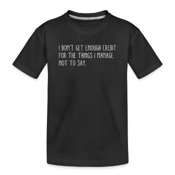 Je n’ai pas assez de crédit pour - T-shirt bio Premium Enfant - noir - Devant