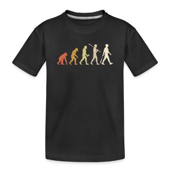 Baseball Evolution : Don drôle de joueur de baseball - T-shirt bio Premium Enfant - noir - Devant
