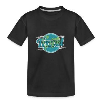 Monde Voyage Voyage Terre Wanderlust voyage autour du monde vacances - T-shirt bio Premium Enfant - noir - Devant