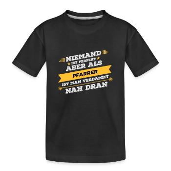 Pfarrer Beruf Geschenk - Kinder Premium Bio T-Shirt - Schwarz - Vorne