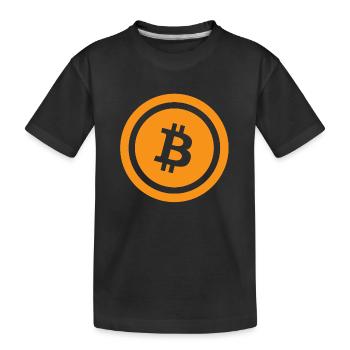 bitcoin - Kinder Premium Bio T-Shirt - Schwarz - Vorne