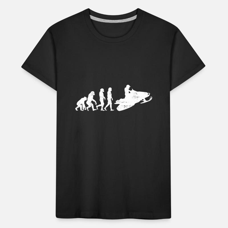 Schneemobil evolution geschenk schnee schlitten Kinder Premium Bio T-Shirt