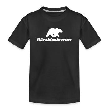 Härzbluetberner, Stadt Bern Schweiz Berner - Kinder Premium Bio T-Shirt - Schwarz - Vorne