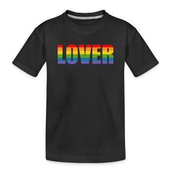 LGBT Rainbow Lover LGBT lgbtqi queer - Kids' Premium Organic T-Shirt - black - Front