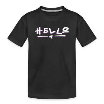 Lettrage Hello avec dégradé de couleurs - T-shirt bio Premium Enfant - noir - Devant
