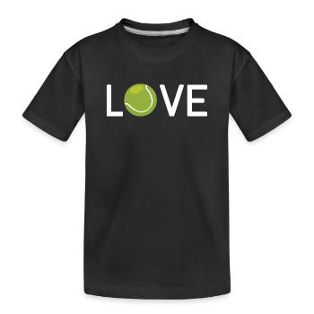Tennis-Liebhaber - Kinder Premium Bio T-Shirt - Schwarz - Vorne