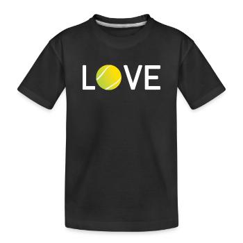 Tennis-Liebhaber - Kinder Premium Bio T-Shirt - Schwarz - Vorne