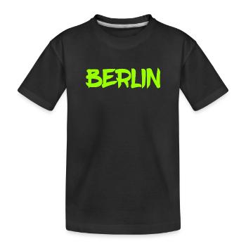 Berlin - Deutschland - Hauptstadt - Berliner Bär - Kinder Premium Bio T-Shirt - Schwarz - Vorne