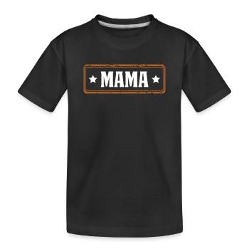 mama - Kinder Premium Bio T-Shirt - Schwarz - Vorne