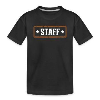staff - Kinder Premium Bio T-Shirt - Schwarz - Vorne