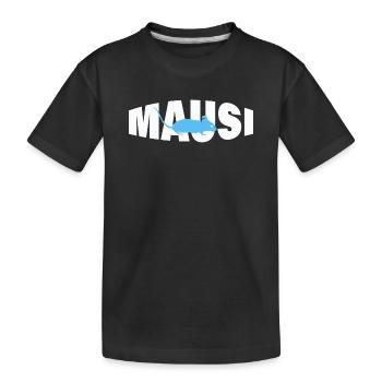 MAUSI - Kinder Premium Bio T-Shirt - Schwarz - Vorne