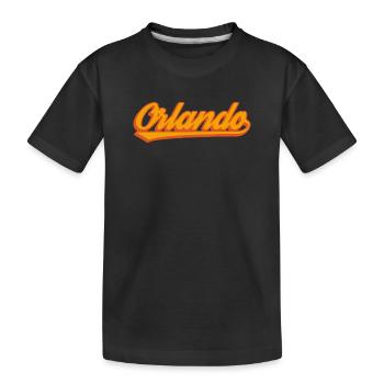 Orlando Retro Script - Kids' Premium Organic T-Shirt - black - Front