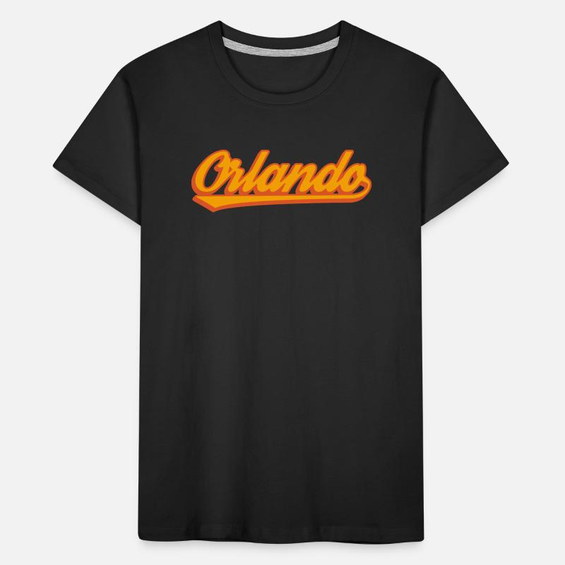 Orlando Retro Script Kinder Premium Bio T-Shirt