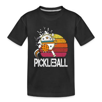 pickleball,-2 t-shirt, - T-shirt bio Premium Enfant - noir - Devant