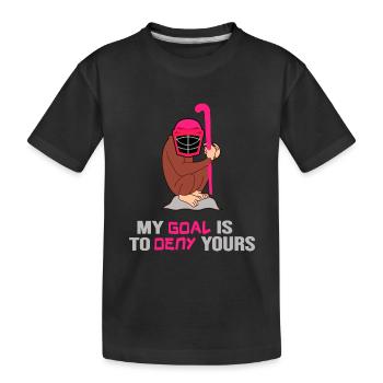 Field Hockey Hockey Goalie Hockey Field Hockey - Kids' Premium Organic T-Shirt - black - Front