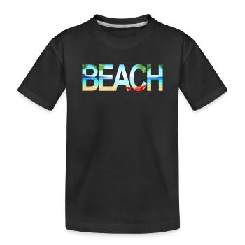 Plage - T-shirt bio Premium Enfant - noir - Devant
