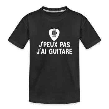 Guitare - Guitariste - Fan de Guitare - T-shirt bio Premium Enfant - noir - Devant