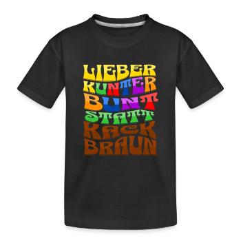 Mieux vaut un bica qu’un caca brun - T-shirt bio Premium Enfant - noir - Devant
