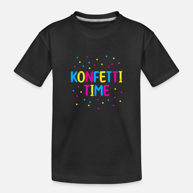 Konfetti time - Kinder Premium Bio T-Shirt - Schwarz