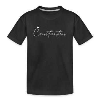 Constantin Name König T-Shirt Geschenk Männer - Kinder Premium Bio T-Shirt - Schwarz - Vorne
