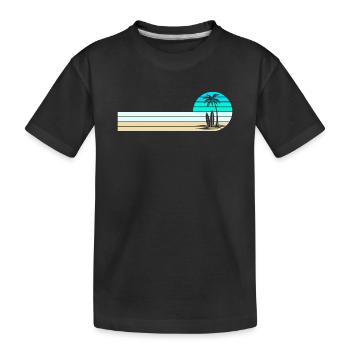 Skyline des Strandes - Kinder Premium Bio T-Shirt - Schwarz - Vorne