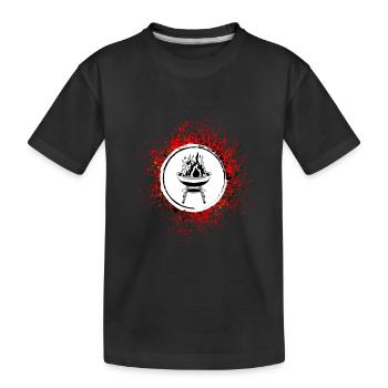 Steak Meat Grilling Bbq - Kids' Premium Organic T-Shirt - black - Front