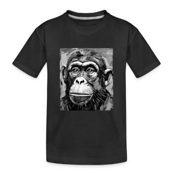 Portrait de singe - T-shirt bio Premium Enfant - noir - Devant