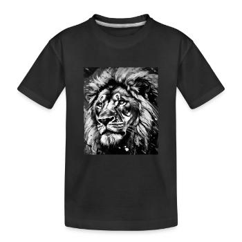 Lion Portrait - T-shirt bio Premium Enfant - noir - Devant