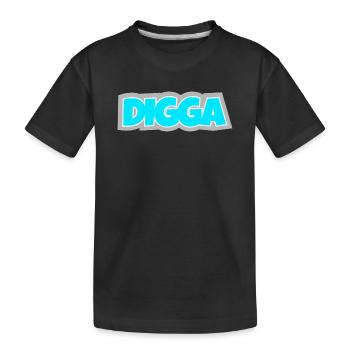 Digga - norddeutsch, frech und längst Kult. - Kinder Premium Bio T-Shirt - Schwarz - Vorne