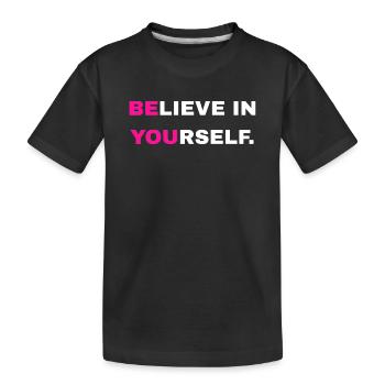 Inscription « Croyez en vous » - T-shirt bio Premium Enfant - noir - Devant