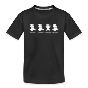 Les instructeurs pratiques, les licornes en soins infirmiers - T-shirt bio Premium Enfant - noir - Devant