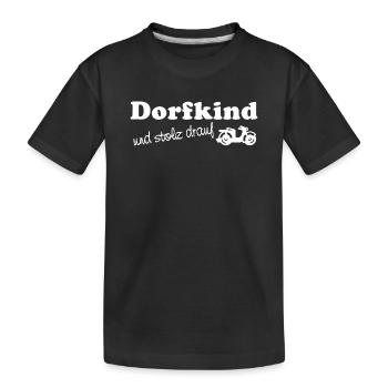 Enfant du village – et fier de cela - T-shirt bio Premium Enfant - noir - Devant