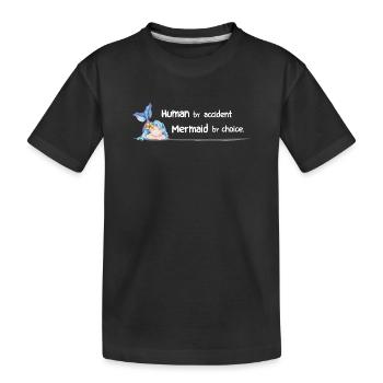 Humain par accident – Sirène par choix - T-shirt bio Premium Enfant - noir - Devant