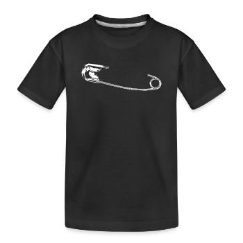 Minimalistische Stethoskop-Linienzeichnung - Kinder Premium Bio T-Shirt - Schwarz - Vorne