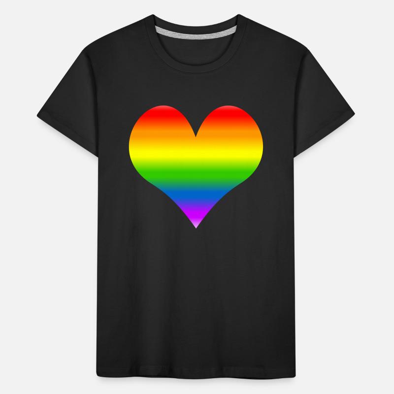 Regenbogenherz Kinder Premium Bio T-Shirt