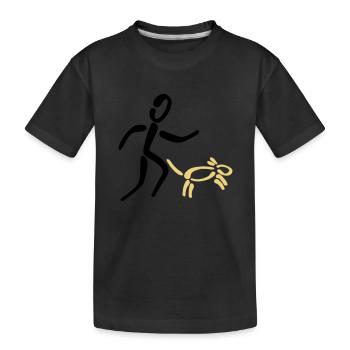 Agility Hundesport Gassi Hund - Kinder Premium Bio T-Shirt - Schwarz - Vorne