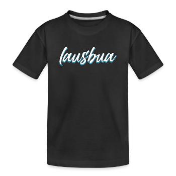 Lausbua - Kinder Premium Bio T-Shirt - Schwarz - Vorne