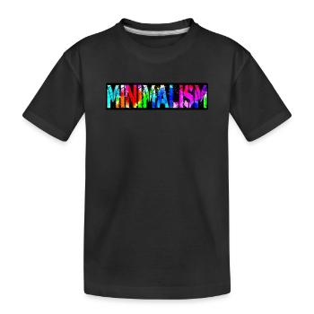 Minimalismus ist eine Bewegung, die im 21. Jahrhun - Kinder Premium Bio T-Shirt - Schwarz - Vorne
