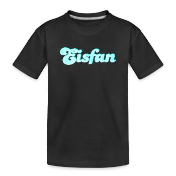 Eis Fan Eiscreme süß Sommer Eiskrem Handschrift - Kinder Premium Bio T-Shirt - Schwarz - Vorne