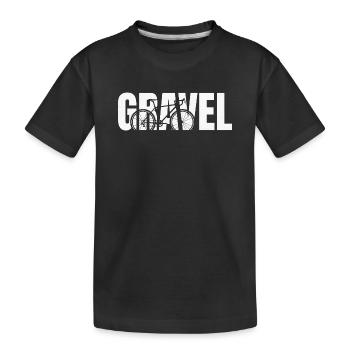 Gravel Typography - Kids' Premium Organic T-Shirt - black - Front
