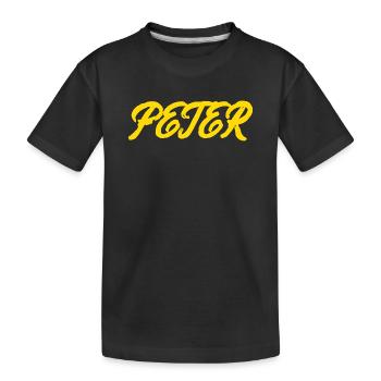 gel er text Peter - T-shirt bio Premium Enfant - noir - Devant