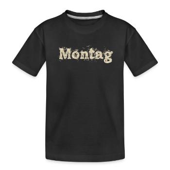 Montag - Kinder Premium Bio T-Shirt - Schwarz - Vorne
