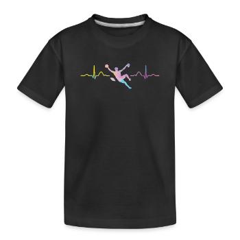 Boulderer heartbeat Bouldering Bouldering - Kids' Premium Organic T-Shirt - black - Front