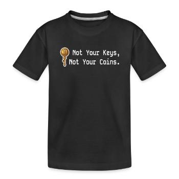 Ni vos clés, ni vos cryptomonnaies, cryptomonnaie - T-shirt bio Premium Enfant - noir - Devant