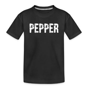 Costume de poivre - Couple De sel et de poivre Costume de poivre - T-shirt bio Premium Enfant - noir - Devant