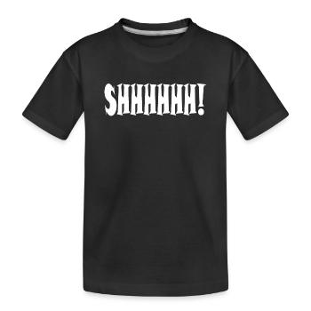 Chut ! Typographie minimaliste - T-shirt bio Premium Enfant - noir - Devant